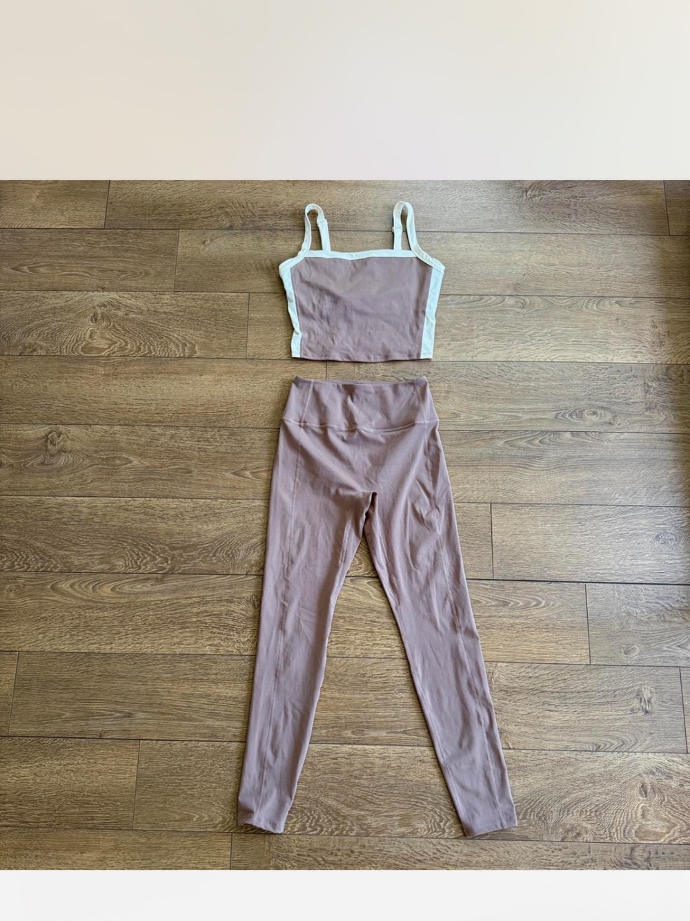 l*space Mauve Legging Set with Cream Trim